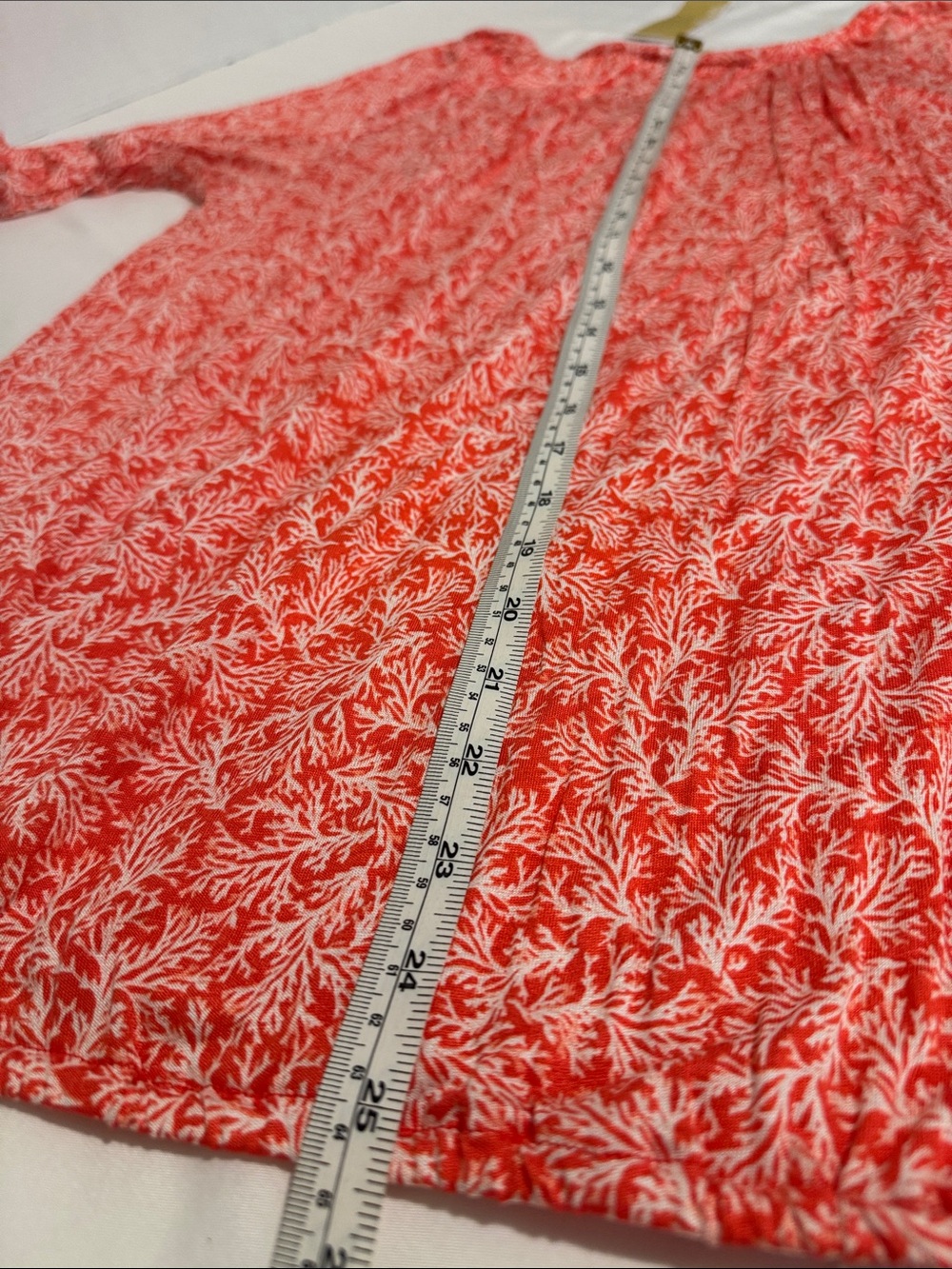 MICHAEL Michael Kors Red and White Printed Scoop Neck Top - Picture 5 of 9